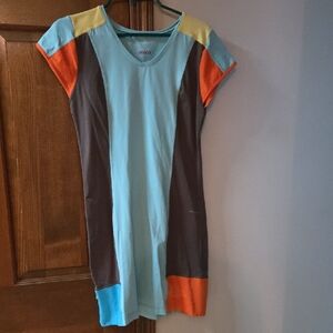 Title Nine Teal Brown Dress, Excellent 👌